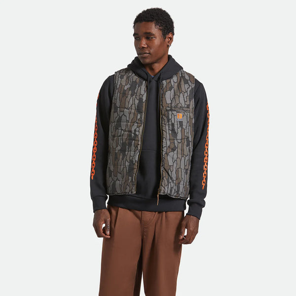 BRIXTON - BUILDRRS ABRAHAM REV VEST - BRAK CAMO