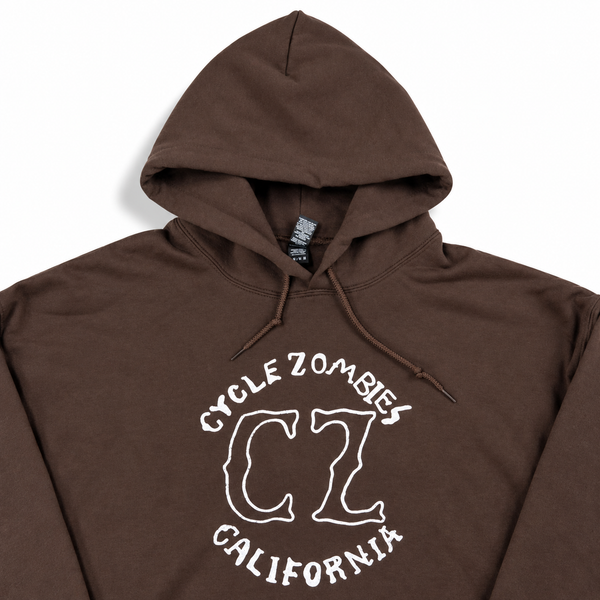 CYCLE ZOMBIES - CZ LOGO HOODIE - BROWN