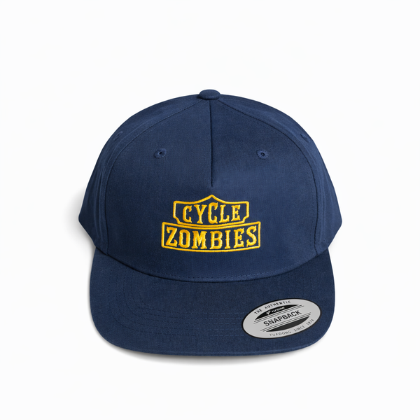 CYCLE ZOMBIES - YELLOW LOGO CAP - NAVY