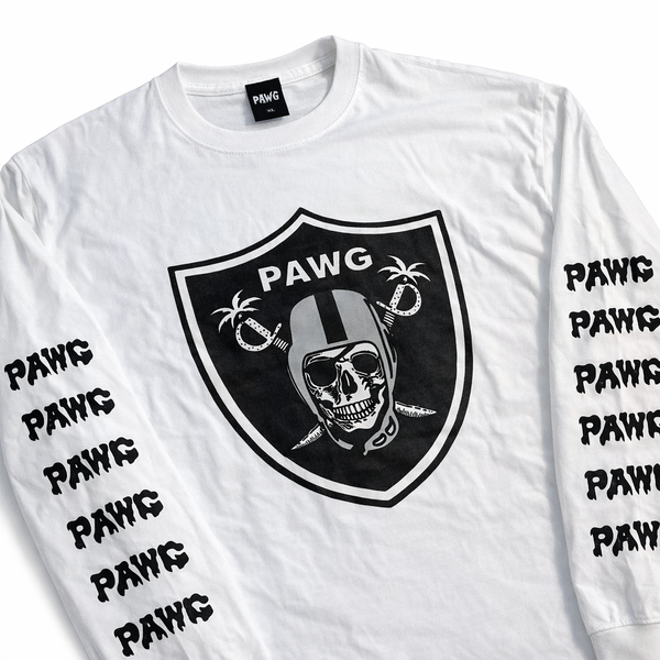 PAWG - HORROR PAWGERS L/S TEE - WHITE