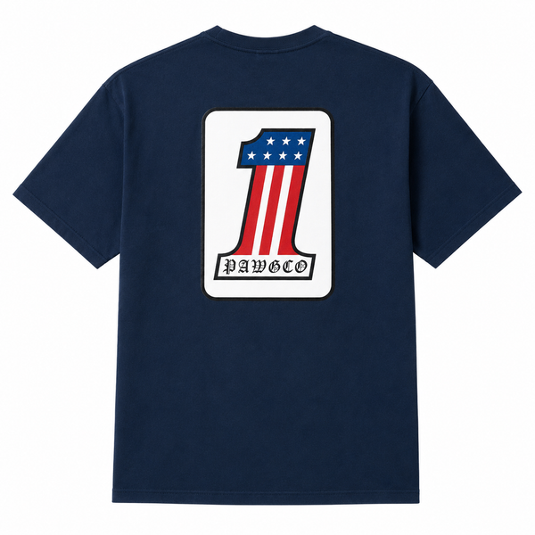 PAWG - WHAT IS NO.1 FOR YOU ? TEE - FADED NAVY