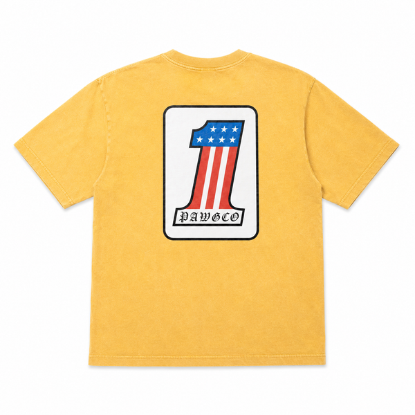 PAWG - WHAT IS NO.1 FOR YOU ? TEE - FADED YELLOW