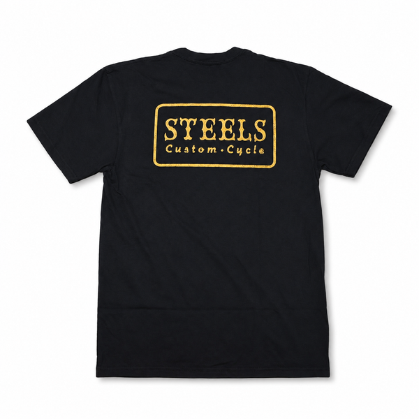 STEELS - CYCLE LOGO TEE - BLACK