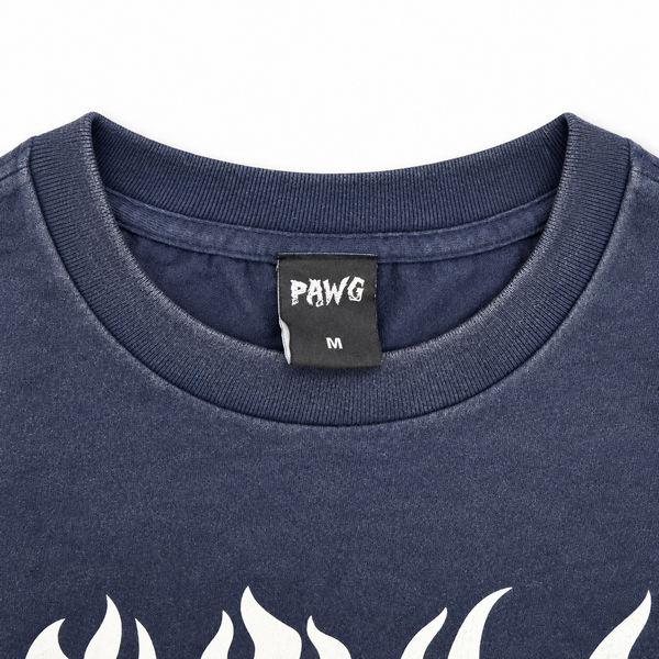 PAWG - HELL L/S TEE -FADED NAVY