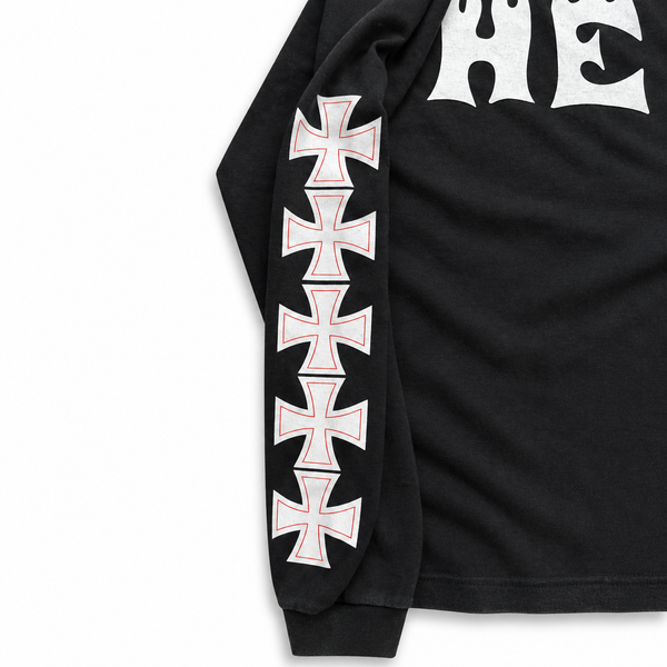 PAWG - HELL L/S TEE -FADED BLACK