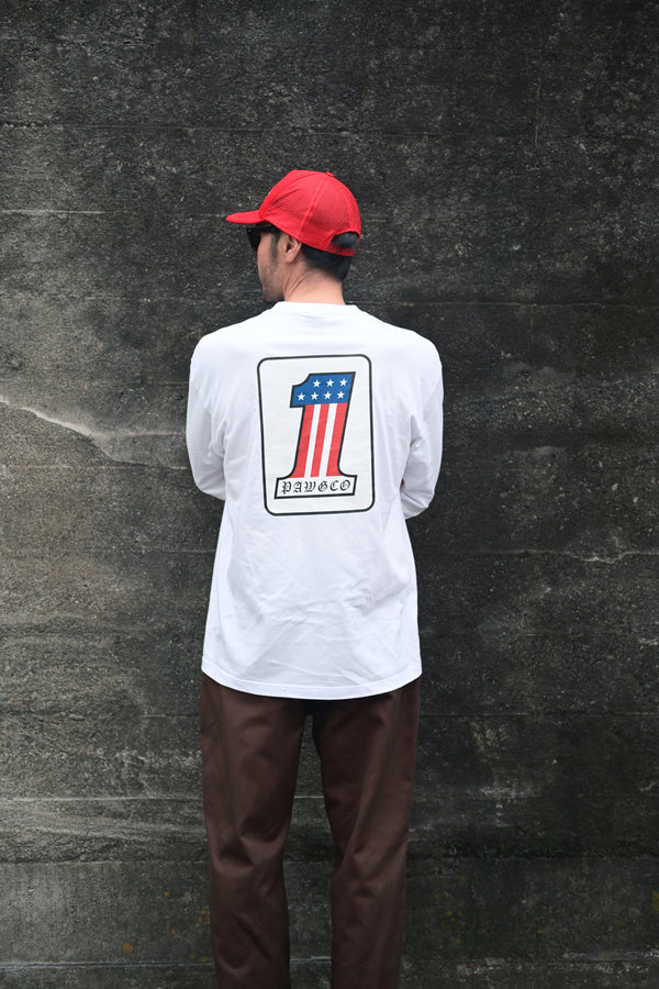 PAWG - WHAT IS NO.1 FOR YOU ? L/S TEE - WHITE