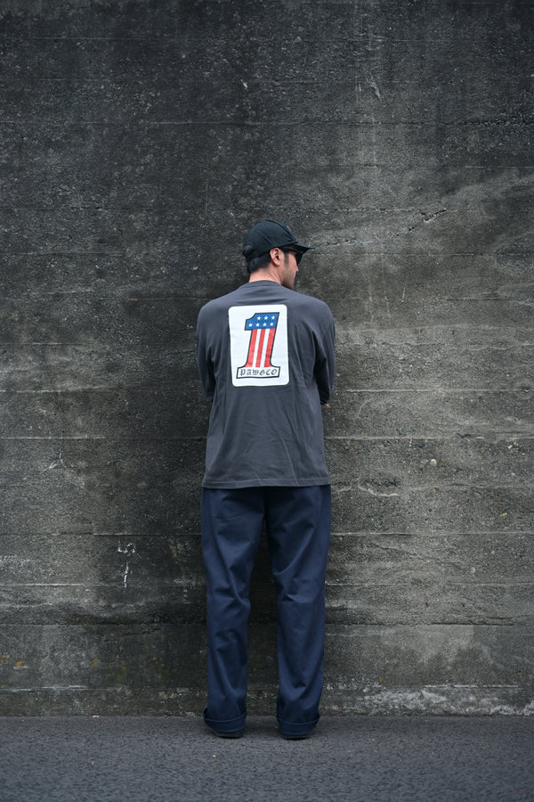 PAWG - WHAT IS NO.1 FOR YOU ? L/S TEE - DUST BLACK