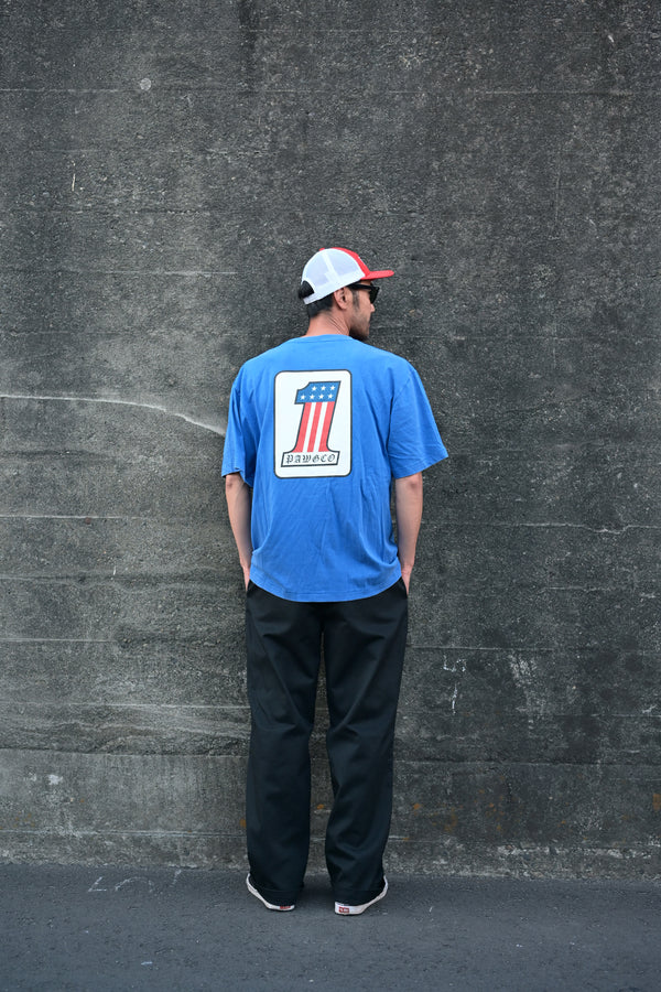 PAWG - WHAT IS NO.1 FOR YOU ? TEE - FADED BLUE