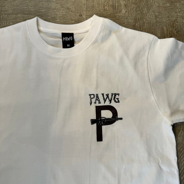 PAWG - PAWGLAS TEE - WHITE / PURPLE