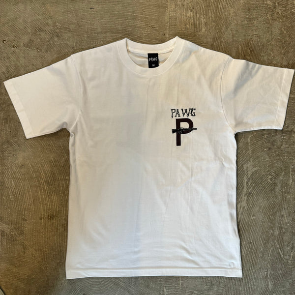 PAWG - PAWGLAS TEE - WHITE / PURPLE