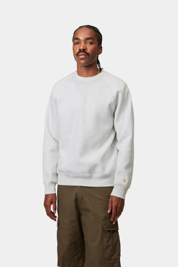 Carhartt WIP - CHASE SWEAT - ASH HEATHER / GOLD