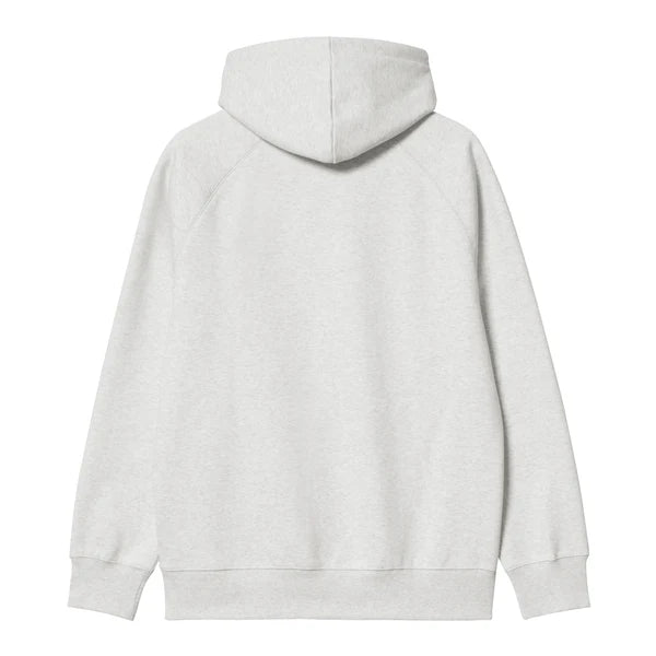 Carhartt WIP - HOODED CHASE SWEAT - ASH HEATHER / GOLD
