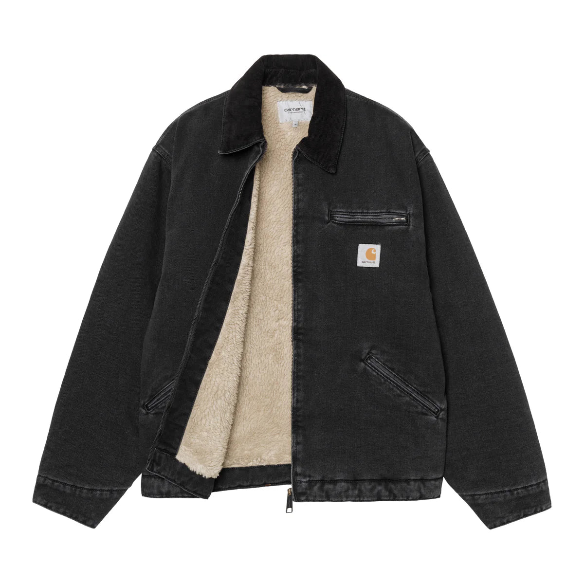 Carhartt WIP - OG DETROIT JACKET - BLACK / BLACK (STONE WASHED