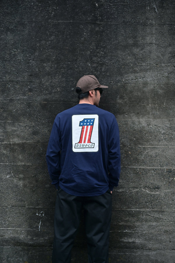 PAWG - WHAT IS NO.1 FOR YOU ? L/S TEE - NAVY