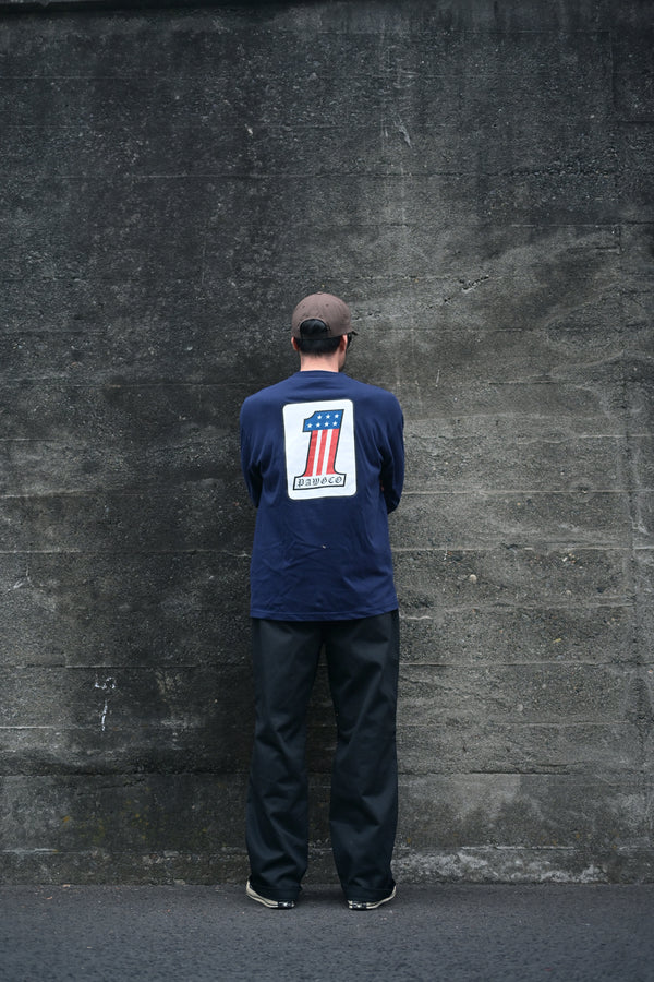 PAWG - WHAT IS NO.1 FOR YOU ? L/S TEE - NAVY