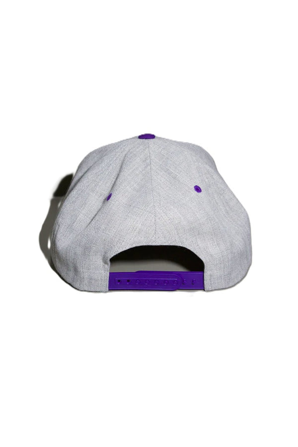 melple - TRUCKER CAP - FAIRFAX - GRAY × PURPLE