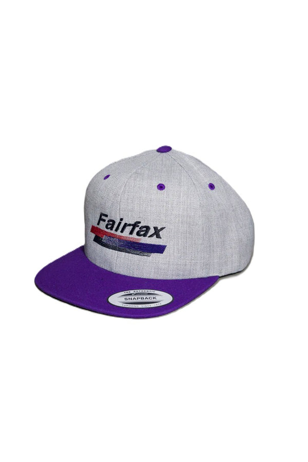 melple - TRUCKER CAP - FAIRFAX - GRAY × PURPLE