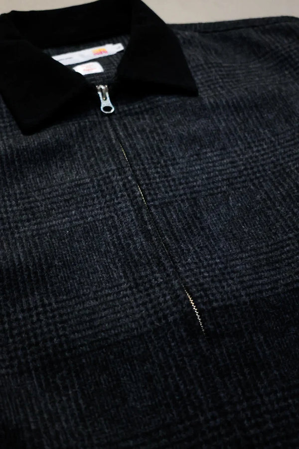 melple - GLENCHECK DRIZZLER JACKET - CHARCOAL