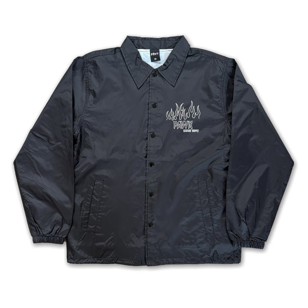 PAWG - FLAMES COACH JACKET - BLACK
