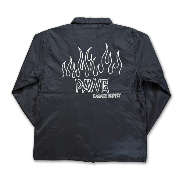 PAWG - FLAMES COACH JACKET - BLACK