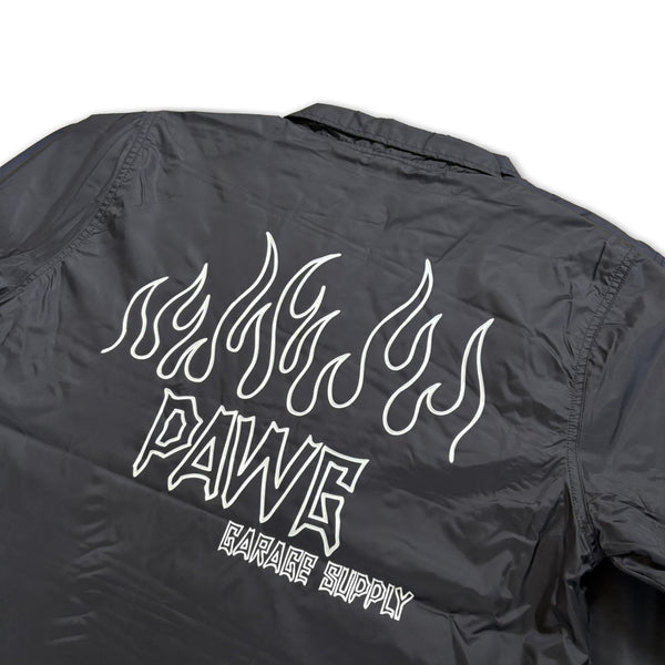 PAWG - FLAMES COACH JACKET - BLACK