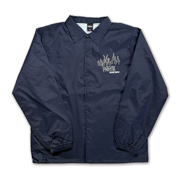 PAWG - FLAMES COACH JACKET - NAVY