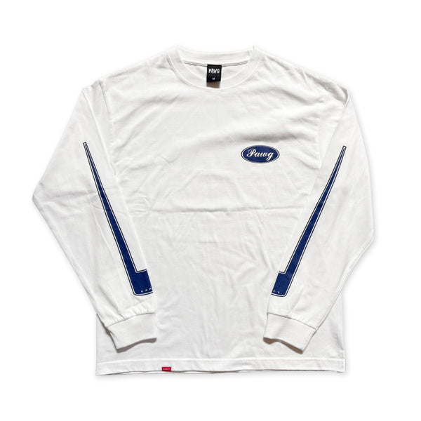 PAWG × Early & Co - FORD LOGO L/S TEE - WHITE / BULE
