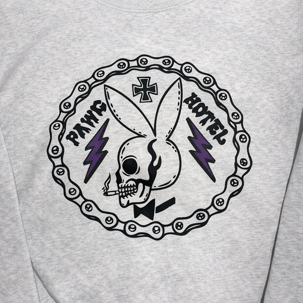 PAWG×HOTEL - BUNNY SWEAT - ASH GREY / PURPLE