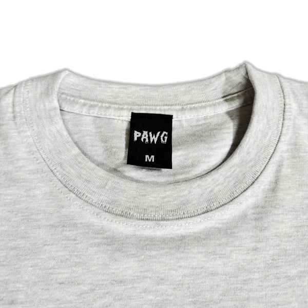 PAWG - SECRET MINDS TEE - ASH GREY / PURPLE