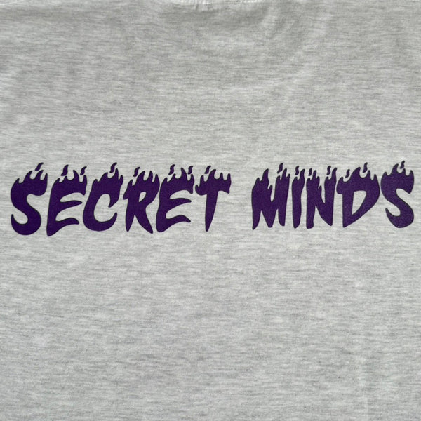 PAWG - SECRET MINDS TEE - ASH GREY / PURPLE