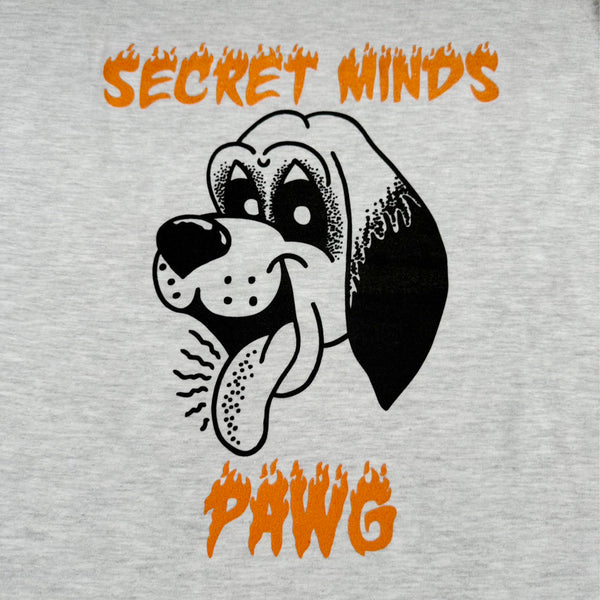 PAWG - SECRET MINDS TEE - ASH GREY / ORANGE