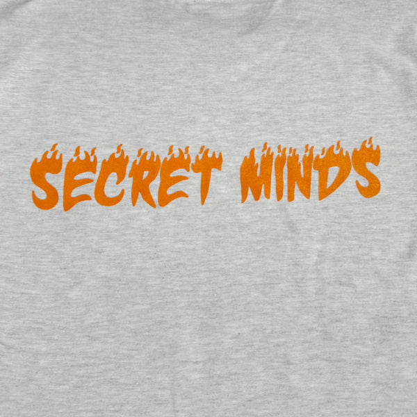 PAWG - SECRET MINDS TEE - ASH GREY / ORANGE