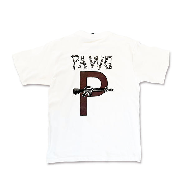 PAWG - PAWGLAS TEE - WHITE / PURPLE