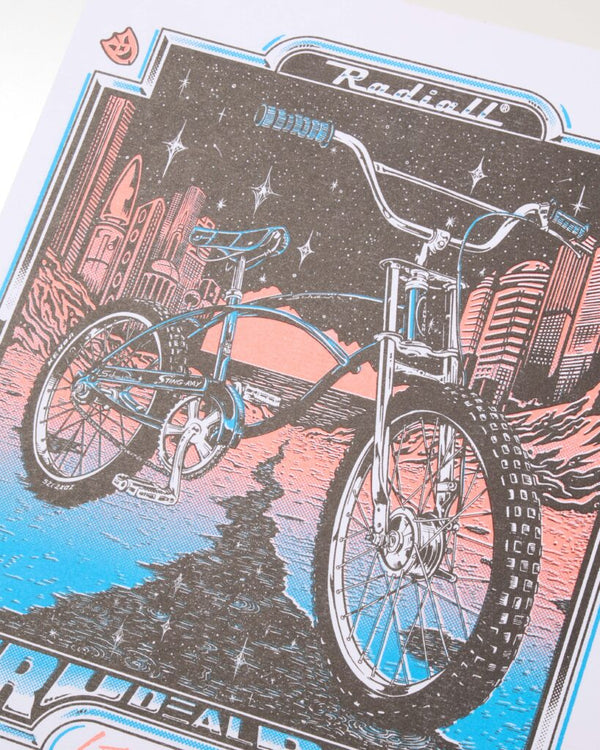 RADIALL - STINGRAY - RISOGRAPH POSTER - WHITE