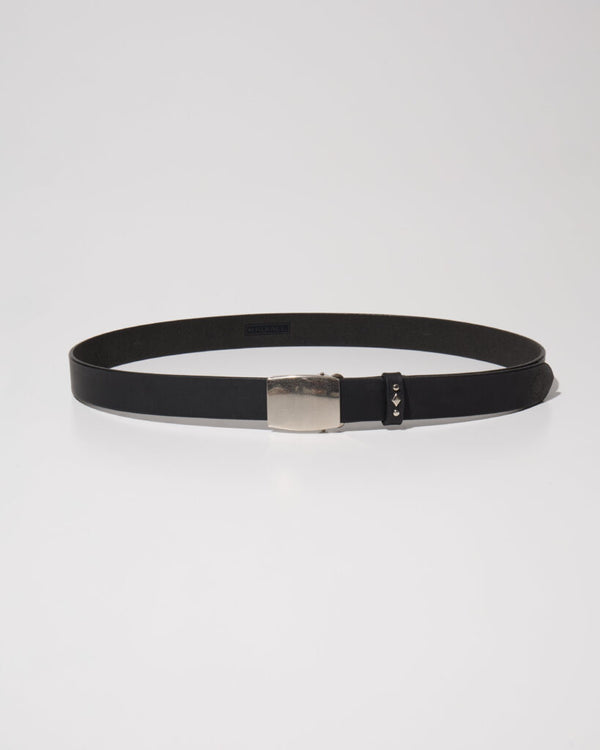 RADIALL - RHODES - LEATHER BELT/PLAIN - BLACK