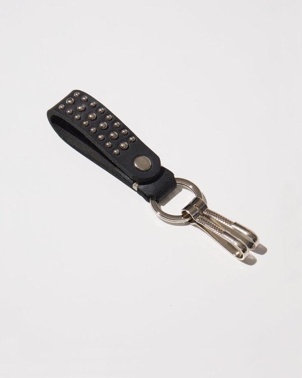 RADIALL - RHODES - LEATHER KEY HOLDER/STUDS - BLACK