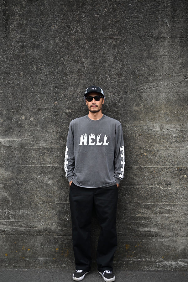 PAWG - HELL L/S TEE -FADED GLAY