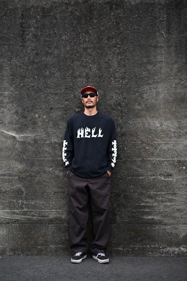 PAWG - HELL L/S TEE -FADED BLACK