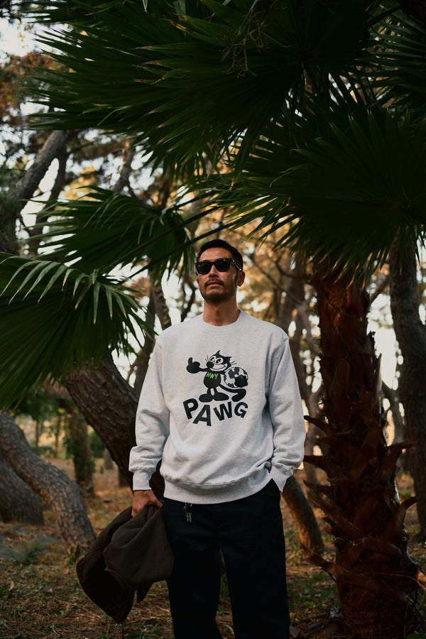 PAWG - "FTW" SWEAT - ASH GREY / NEON GREEN