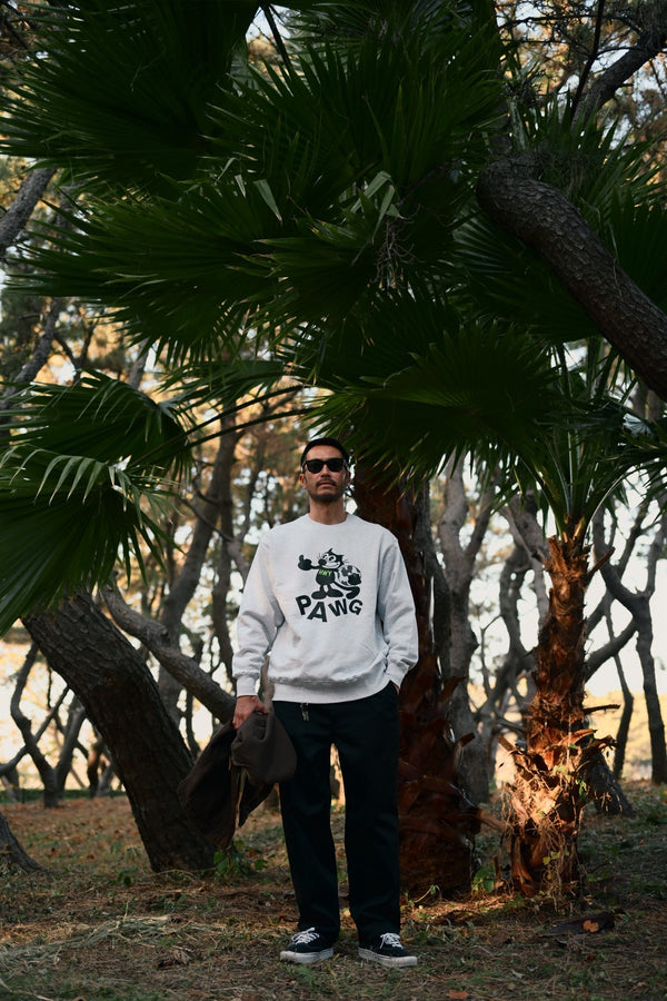 PAWG - "FTW" SWEAT - ASH GREY / NEON GREEN