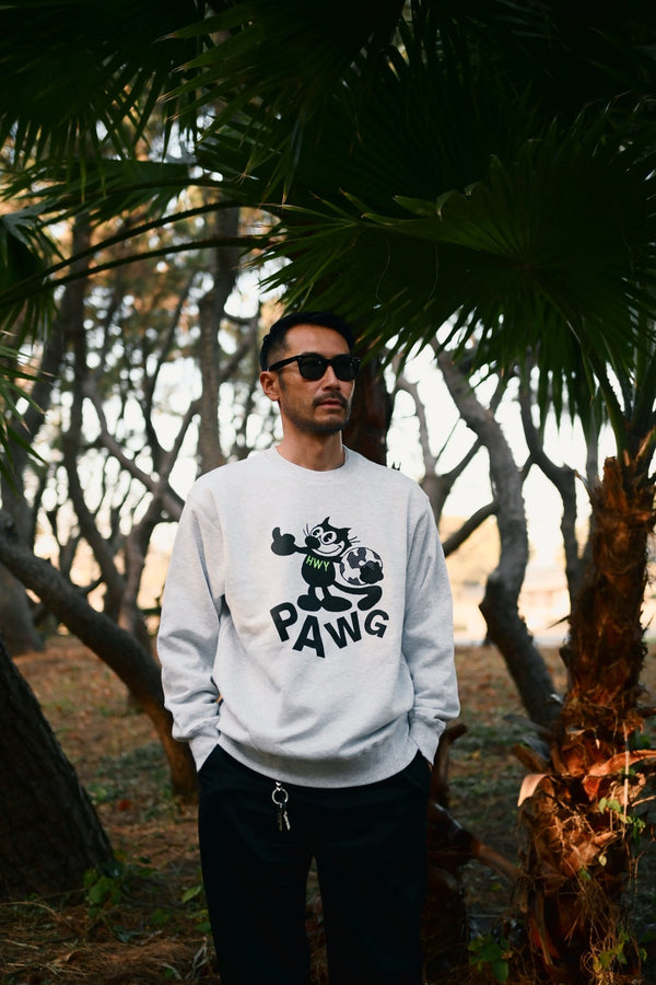 PAWG - "FTW" SWEAT - ASH GREY / NEON GREEN