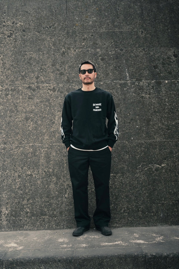 PAWG×BEWARE CHOPPER -EAGLE CREW SWEAT - BLACK