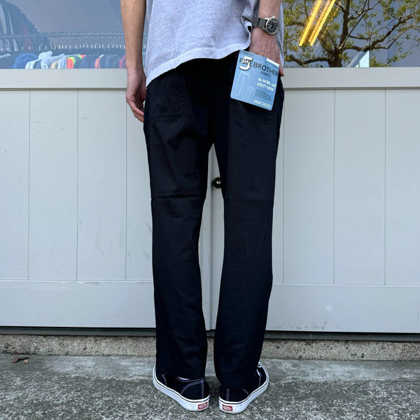 FIVE BROTHER - SEER SUCKER EASY PANTS - BLACK