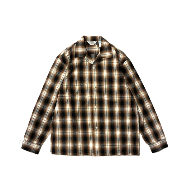 FIVE BROTHER - CHECK ONE-OP SHIRTS - BROWN