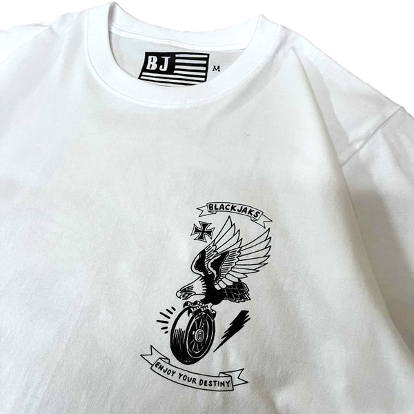 BLACK JAKS - ENJOY YOUR DESTINY TEE - WHITE