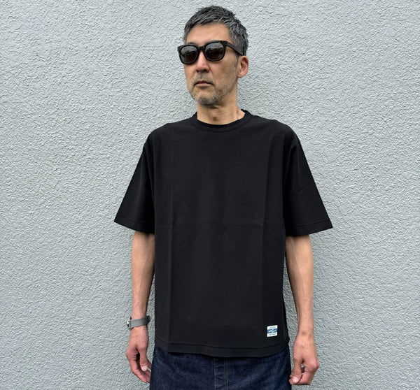 ARMY TWILL - BACK JERSEY HALF SLEEVE TEE - BLACK