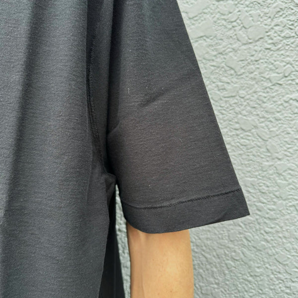 ARMY TWILL - BACK JERSEY HALF SLEEVE TEE - BLACK