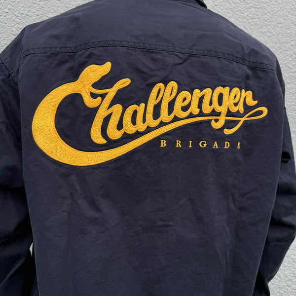 CHALLENGER - SNAKING LOGO WORK SHIRT - NAVY