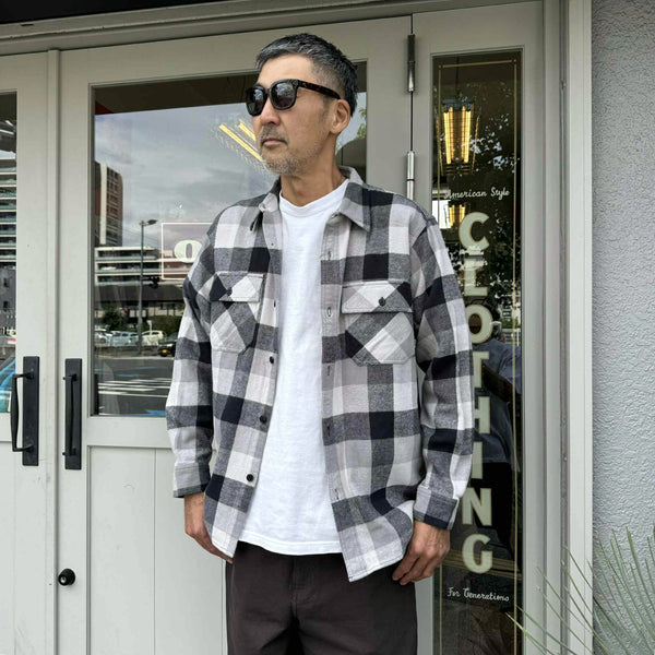 BLUCO - BUFFALO CHECK FLANNEL SHIRT - BLACK