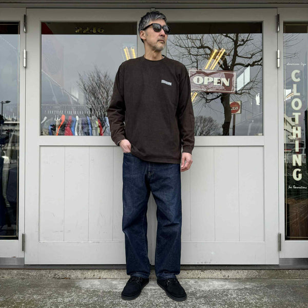 RADIALL - GUIDANCE - CREW NECK T-SHIRT L/S - FADED BLACK